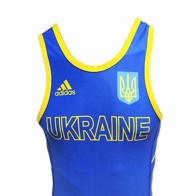 Костюм для боротьби (трико) Adidas з ліцензією UWW | синій | 1633BLUE V2