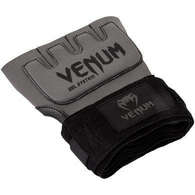 Накладки гелевые бинты Venum Gel Kontact Glove Wraps Grey Black