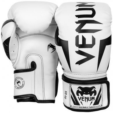 Боксерские перчатки Venum Elite Boxing Gloves White Black, 8 oz