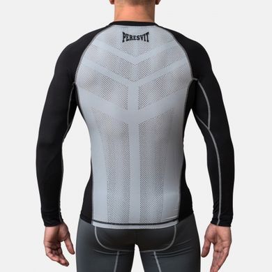 Компрессионная футболка Peresvit Air Motion Compression T-shirt Long Sleeve Black Grey, Черный-Серый, XXL