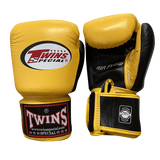 Боксерские перчатки Twins Velcro Mesh Edition BGVLA1 Black Yellow, 8 oz