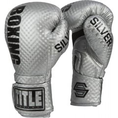 Боксерские перчатки TITLE Silver Series Stimulate Серебристые, 12oz, 12oz