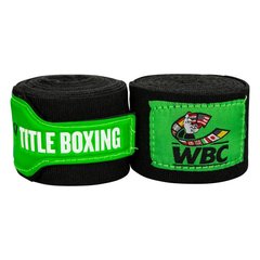 Бинти боксерські еластичні TITLE Boxing WBC Black, 4,5м, 4,5м