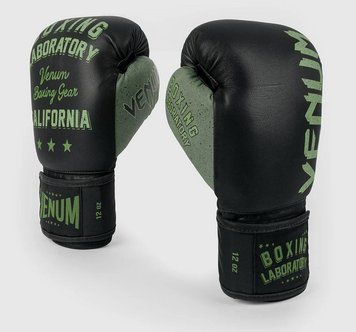 Боксерські рукавиці Venum Boxing Lab - Black Green, 8 oz
