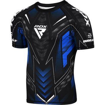 Компрессионная футболка RDX IMMAF Approved Half Sleeves Blue, M