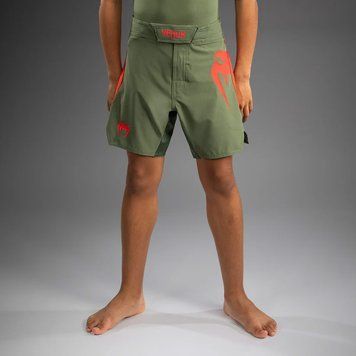 Дитячі шорти Venum Light Kids Fightshorts Army Green Orange, Хакі, YS