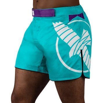 Шорты для MMA Hayabusa Icon Mid-Thigh MMA Shorts Teal White, S