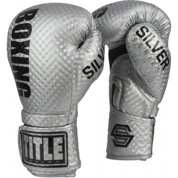 Боксерські рукавички TITLE Silver Series Stimulate Сріблясті 12oz