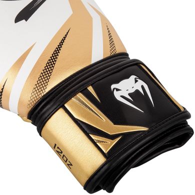 Боксерські рукавички Venum Challenger 3.0 Білі з золотим, 14oz, 14oz