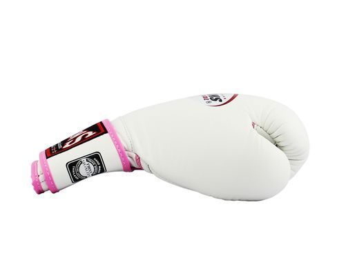Боксерские перчатки Twins Velcro Mesh Edition BGVLA1 White Pink, 8 oz