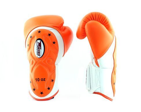 Боксерские перчатки Twins Velcro Extra Design BGVL6-MK White Orange, 16 oz