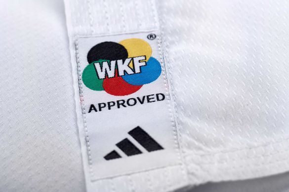 Кімоно для карате Adidas Fighter Slim Fit з ліцензією WKF | біле | K220DNAWKF
