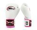 Боксерские перчатки Twins Velcro Mesh Edition BGVLA1 White Pink, 8 oz