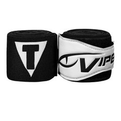 Бинти боксерські еластичні TITLE VIPER Coil Чорні з білим, 4,5м, 4,5м