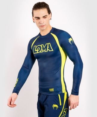 Рашгард Venum Origins Rashguard Long Sleeves Loma Edition Blue Yellow, Темно-синій, XS