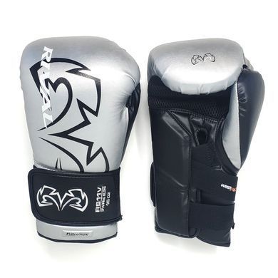 Боксерські рукавиці Rival RS11V Evolution Sparring Gloves Velcro Silver, 14 oz