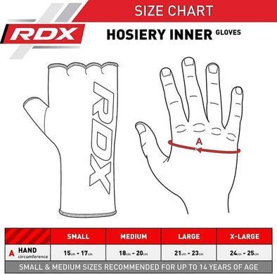 Гелеві бинти RDX Hosiery Inner Gloves Elasticated Half Finger Black Golden, S