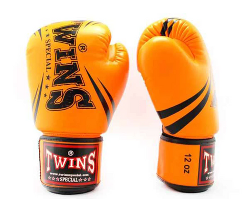 Боксерские перчатки Twins Fancy Boxing Gloves FBGDM3-TW6 Dark Orange, 16 oz