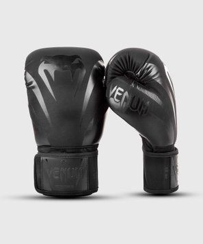 Боксерські рукавиці Venum Impact Boxing Gloves Black Black, 10 oz