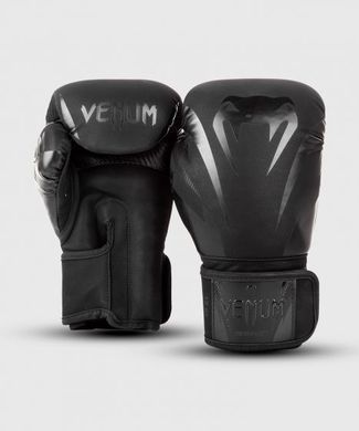 Боксерські рукавиці Venum Impact Boxing Gloves Black Black, 10 oz