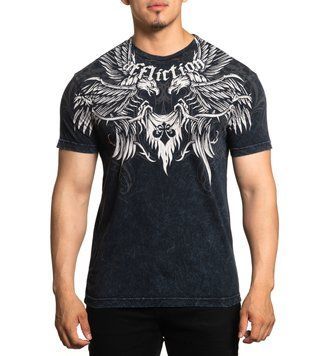 Футболка Affliction A26094 Protector Black Lava Wash, S