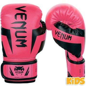 Боксерские перчатки для детей Venum Elite Boxing Gloves Kids Pink, S