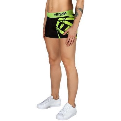 Спортивні шорти жіночі Venum Power Shorts Black Yellow, Чорний-Лаймовий, M