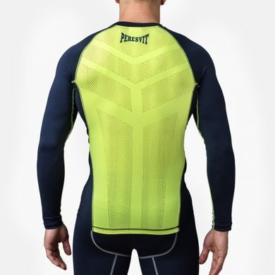 Компресійна футболка Peresvit Air Motion Compression T-shirt Long Sleeve Navy Flu Yellow, Темно-синій, S