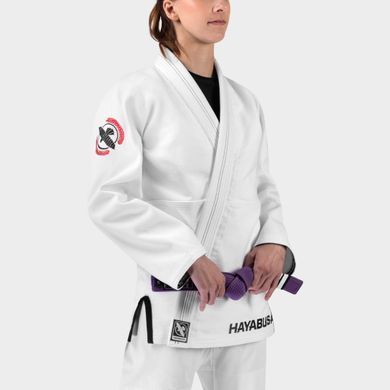 Женское кимоно для бразильского джиу-джитсу Hayabusa Valor Lightweight (Штаны Twill) Белое F2