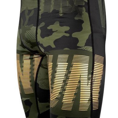 Компрессионные штаны Venum Tactical Spats Forest Camo Black, Черный-Зеленый, XS