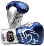 Боксерские перчатки Rival RS100 Professional Sparring Gloves Blue Silver, 18 oz