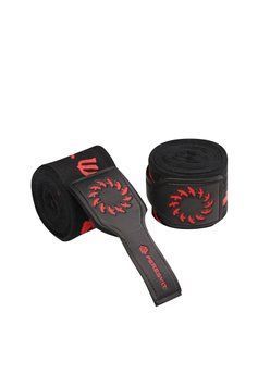 Боксерські бинти Peresvit Valhalla Handwraps Black Red, 300 cm