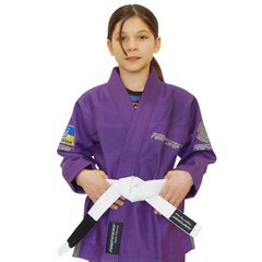 Детское кимоно для бразильского джиу-джитсу Firepower Ukraine Фиолетовое, М00, M00