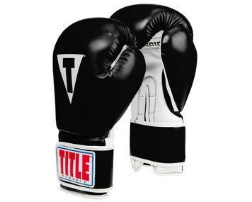 Боксерські рукавиці Title Classic Pro Style Training Gloves 3.0 Black White, 16 oz