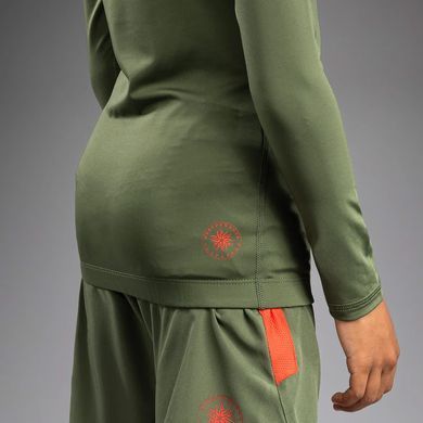 Дитячий рашгард Venum Contender Kids Rashguards Long Sleeves Army Green Orange, Хакі, YXS