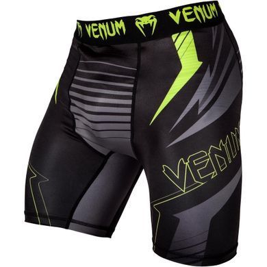 Компресійні шорти Venum Sharp 3.0 Vale Tudo Shorts Black Yellow, Чорний, L