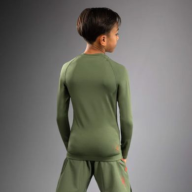 Дитячий рашгард Venum Contender Kids Rashguards Long Sleeves Army Green Orange, Хакі, YXS
