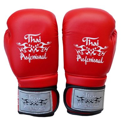 Боксерские перчатки Thai Professional BG3 Красные, 10oz, 10oz