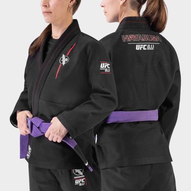 Жіноче кімоно для бразильського джиу-джитсу Hayabusa UFC BJJ (Штани Twill) Чорне F0