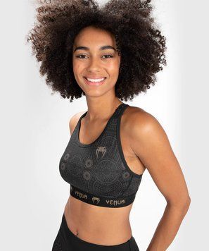 Спортивный топ Venum Women Santa Muerte Dark Side Sport Bra - Black Brown, XS