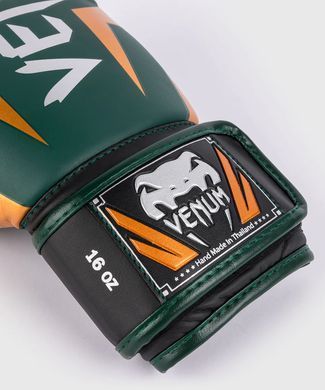 Боксерские перчатки Venum Elite Boxing Gloves - Green Bronze Silver, 8 oz