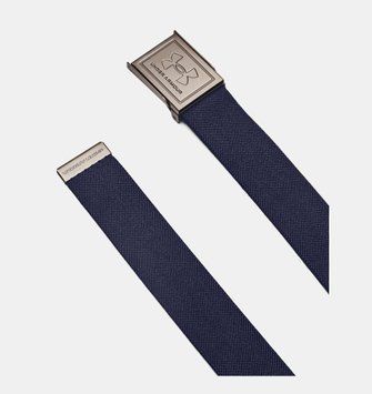 Ремень двусторонний Under Armour Drive Stretch Webbing Midnight Navy Khaki Base Silver, Универсальный