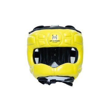 Боксерский шлем Hit N Move Face Saver Headgear Vision Yellow, S/M