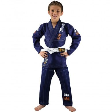Детское кимоно для бразильского джиу-джитсу Boa Leao V2 Темно-синее, M5, M5