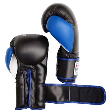 Боксерские перчатки Firepower FPBGA9 Чорные с синим, 10oz, 10oz