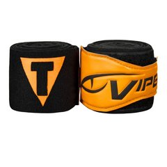 Бинты боксерские эластичные TITLE VIPER Coil Черные с оранжевым, 4,5м, 4,5м