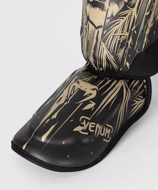 Защита голени Venum Tiger Shin Guards Black Neon Orange, M