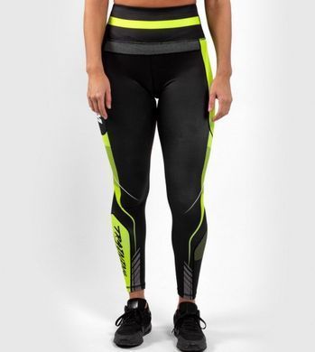 Женские леггинсы Venum Training Camp 3.0 Women Leggings, Черный-Лаймовый, XS