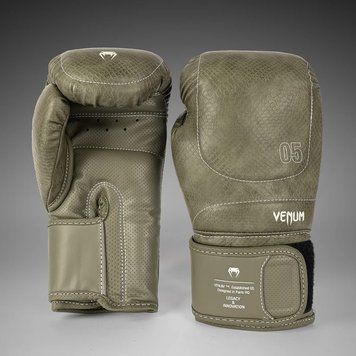Боксерские перчатки Venum Impact Evo Scales Boxing Gloves Army Green, 10 oz