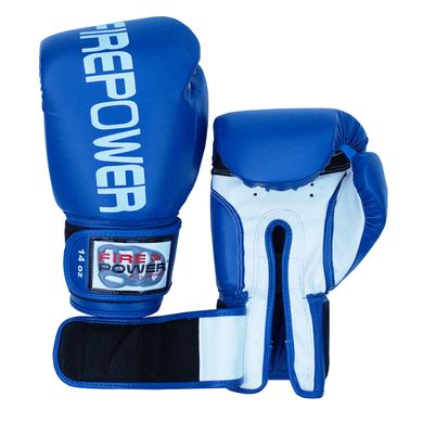 Боксерские перчатки Firepower FPBGA1 Синие, 14oz, 14oz